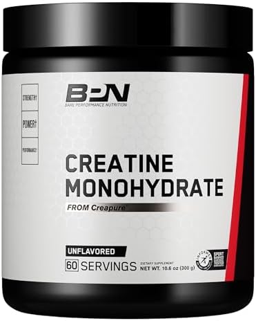 BARE PERFORMANCE NUTRITION, BPN Pure Creatine Monohydrate by Creapure, Safe and Effective, Unflavored (Без вкуса), 30 Servings (Порции) Bare Performance Nutrition