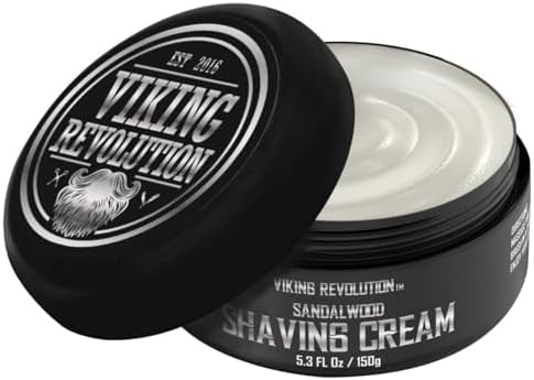 Luxury Shaving Cream Clary Sage Scent - Soft, Smooth & Silky Shaving Soap - Rich Lather for the Smoothest Shave - 5.3oz Viking Revolution