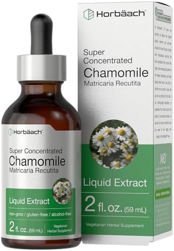 Horbäach Chamomile Extract Liquid | 2 fl oz | Alcohol Free Supplement | Vegetarian, Non-GMO, Gluten Free Tincture Horbäach