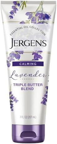 Jergens Eucalyptus Mint Body Butter, Infused with Essential Oils, Helps to Relieve Stress, for All Skin Types, Great Size for Travel, 7 Fluid Ounce Jergens