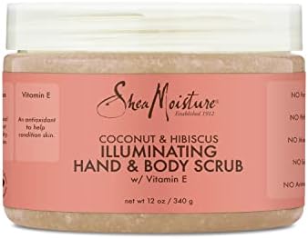 SheaMoisture Body Scrub for Dull Skin Illuminating Coconut and Hibiscus Cruelty-Free Skin Care 12 oz SheaMoisture