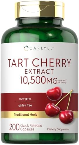 Carlyle Tart Cherry Capsules (Капсулы) | 10,500mg | 200 Pills | Max Potency | Non-GMO, Gluten Free | Tart Cherry Juice Extract Carlyle