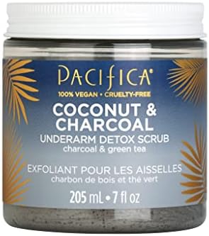 Pacifica Beauty, Coconut and Charcoal Underarm Detox Body Scrub, For Natural Deodorant Users, Aluminum Free, Safe for Sensitive Skin, Vegan & Cruelty Free Pacifica