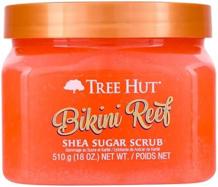 Tree Hut Bikini Reef Shea Sugar Scrub | Exfoliating Body Scrub Removes Dead, Dry Skin for a Soft & Hydrated Feel | Nourishing Essential Body Care | 18 fl oz. Tree Hut