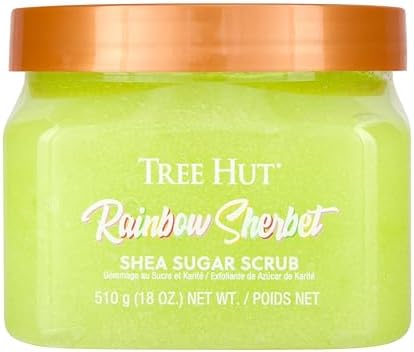 Tree Hut Rainbow Sherbet Shea Sugar Scrub | Exfoliating Body Scrub Removes Dead, Dry Skin for a Soft & Hydrated Feel | Nourishing Essential Body Care | 18 fl oz. Tree Hut