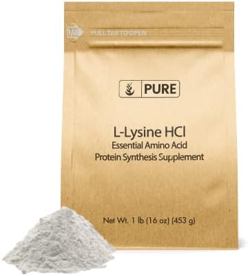 Pure Original Ingredients L-Lysine HCl (1lb) Alpha Amino Acid, Non-GMO, Gluten-free PURE ORIGINAL INGREDIENTS