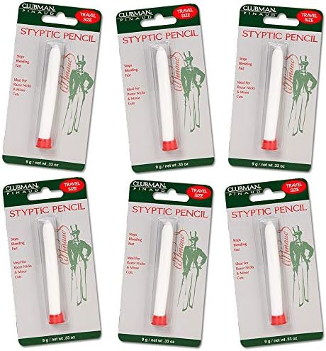 Pinaud Clubman styptic pencil for nick relief - 0.33 oz (Унции), 6 pack Clubman