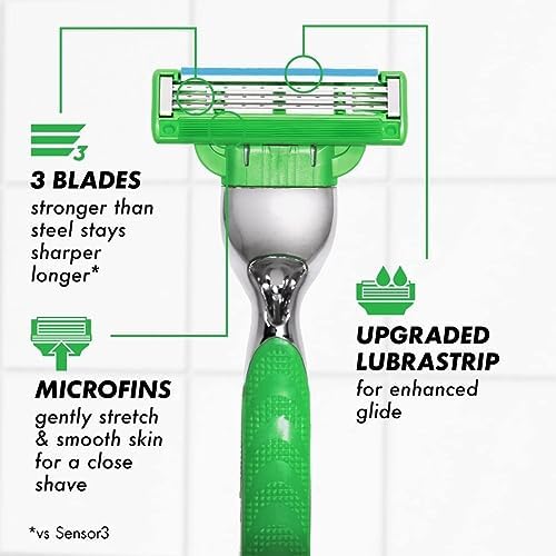 Gillette Mach3 Sensitive Razors for Men, 1 Razor, 5 Razor Blade Refills, Designed for Sensitive Skin Gillette