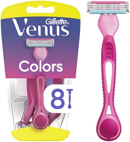 Gillette Venus Simply3 Disposable Razors for Women, 8 Count, Designed for a Close and Comfortable Shave Gillette