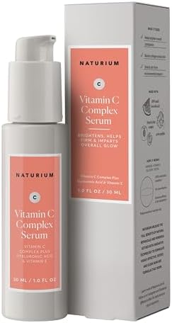 Naturium Vitamin C Complex Face Serum, Anti-Aging Facial Treatment with Hyaluronic Acid & Vitamin E, 1 oz Naturium