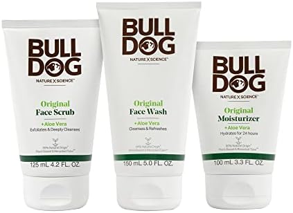 BULLDOG Mens Skincare and Grooming Oil Control Starter Kit with Moisturizer and Face Wash, 2 Count Bulldog