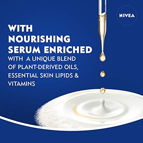 NIVEA Shea Butter Nourishing Body Wash, Moisturizing Body Wash with Nourishing Serum, Plant-Derived Oils, Essential Skin Lipids and Vitamins, 20 Fl Oz Bottle Nivea