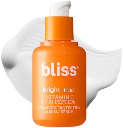 Bliss Bright Idea Vitamin C + Tri-Peptide Collagen Brightening Face Skincare Serum - Anti Aging, Reduces Dark Spots, Boosts Skin Elasticity - Clean - Vegan & Cruelty-Free - 1 Fl Oz Bliss