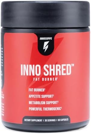 Inno Shred Day Time Fat Burner, 100mg Capsimax, Grains of Paradise, Organic Caffeine, Green Tea Extract, Appetite Suppressant, Weight Loss Support, 60 Veggie Capsules (Капсулы на растительной основе) (60 Capsules, with Focus) InnoSupps