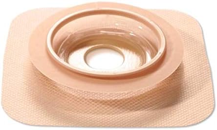 ConvaTec 421040 Natura Durahesive Skin Barrier with Mold to Fit Opening, Hydrocolloid Tape Collar, 2-1/4" Accordion Flange, 7/8" to 1-1/4" Stoma Opening, Tan, Pack of 10 ConvaTec