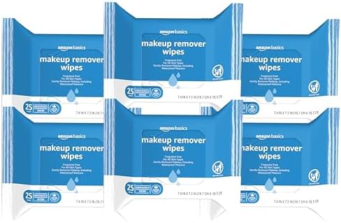 Amazon Basics Fragrance Free Makeup Remover Wipes, 25 wipes Amazon Basics