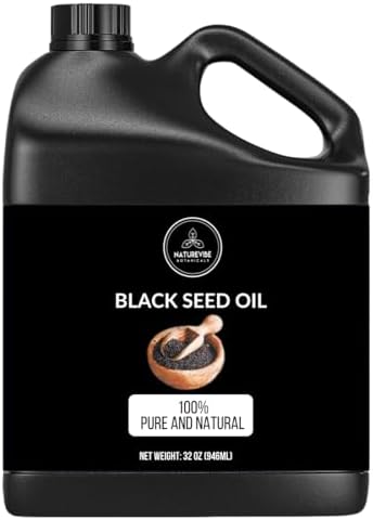 Naturevibe Botanicals Premium Black Cumin Seed Oil, 32 ounces | Kalonji Oil | 100% Virgin First Press Nigella Sativa for Immune Support | Omega 3 6 9 | Unrefined | Aids Digestion | High Thymoquinone Naturevibe Botanicals