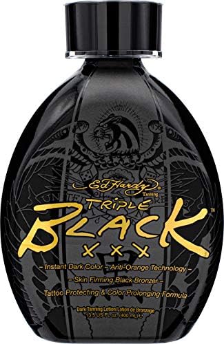 Ed Hardy BLACK XXX Instant Dark Color Tanning Lotion, 13.5 oz Ed Hardy