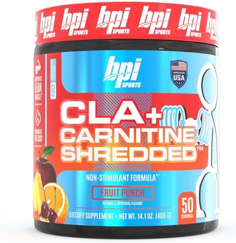 BPI Sports CLA + Carnitine Shredded Supports Lean Muscle & Promotes Fat Loss - Tropical Mango (14.1 oz (Унции). / 50 Servings (Порции)) BPI Sports