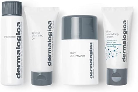 Dermalogica Discover Healthy Skin Kit - Includes: Precleanse, Face Wash, Face Exfoliator, & Moisturizer - Wash Away Impurities To Reveal Glowing Skin Dermalogica