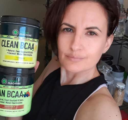 Clean BCAA - 2:1:1 Food Sourced BCAAs Powder (Порошок) & Coconut Water Electrolytes Recovery & Amino Energy Supplement - Award Winning Vegan Amino Acid Supplement - 30 Servings (Порции) (30, Fruit Punch) CLEAN MACHINE