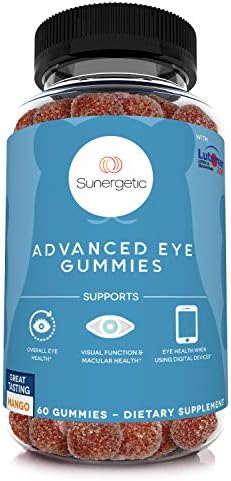 Premium Eye Support Gummies (Жевательные конфеты)–Lutein Gummies with Zeaxanthin Supports Overall Eye Health, Vision & Macular Health–Clinically Studied Lutein & Zeaxanthin Gummies with Lutemax 2020-60 Eye Gummies Sunergetic