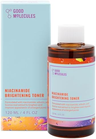 Good Molecules Niacinamide Brightening Toner - Facial Toner with Niacinamide, Vitamin C, and Arbutin - Skincare for Face for Tone and Enlarged Pores Good Molecules