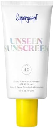 Supergoop! Unseen Sunscreen - SPF 40-0.5 fl oz - Invisible, Broad Spectrum Face Sunscreen - Weightless, Scentless, and Oil Free - For All Skin Types and Skin Tones Supergoop!