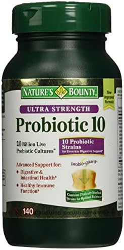 Nature’s Bounty Probiotic 10, Ultra Strength Daily Probiotic Supplement, Support for Digestive, Immune and Upper Respiratory Health, 1 Pack, 30 Capsules (Капсулы) Nature's Bounty