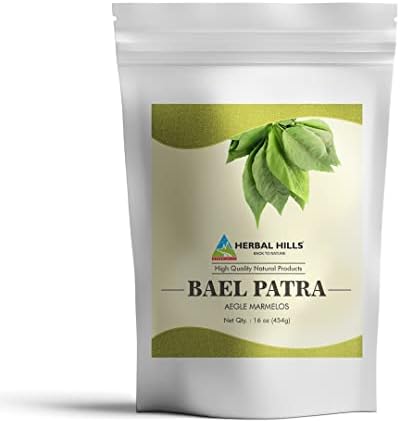 HERBAL HILLS Bael Patra Powder Bael Leaf Bilva Powder Aegle Marmelos 16 Oz, Pack of 1 HERBAL HILLS