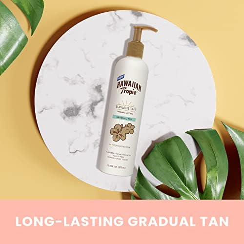 Hawaiian Tropic Sunless Tan Gradual Tanning Lotion, 12.6oz | Gradual Tan Self Tanning Lotion, Sunless Tanner, Hawaiian Tropic Tanning Lotion, 12.6oz Hawaiian Tropic