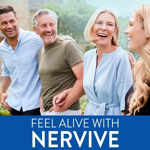 Nervive Nerve Health, with Alpha Lipoic Acid, to Fortify Nerve Health and Function in Fingers, Hands, Toes, & Feet*, ALA, Vitamins B12, B6, & B1, 30 Tablets (Таблетки) (Packaging May Vary) Nervive