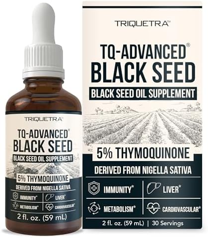 Black Seed Oil with 5% Thymoquinone - 100mg per Serving, 15:1 Concentrate from Nigella Sativa, Vegan, 30 Servings Triquetra Health