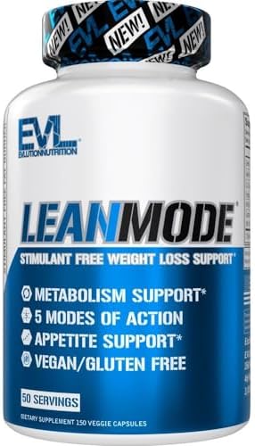 EVL Weight Loss Support Pills - Premium Multipurpose Appetite Metabolism and Fat Loss Support for Men and Women - LeanMode with Green Coffee Bean Extract CLA and Garcinia Cambogia - 60 Servings (Порции) Evlution