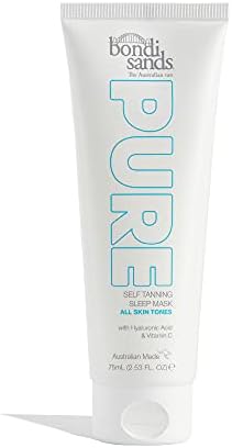 Bondi Sands PURE Self-Tanning Sleep Mask | Hydrates with Hyaluronic Acid for a Glowing Tan, Fragrance Free, Cruelty Free, Vegan | 2.53 Oz/75 mL NO_BRAND