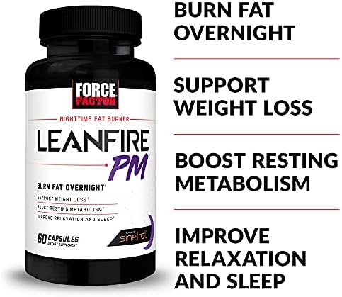 LeanFire PM для похудения, 60 капсул: ускоряет метаболизм и улучшает качество сна Force Factor