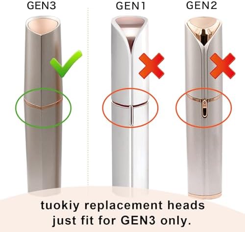 Replacement Heads Generation 3 for New Flawless Facial Hair Remover, Upgraded Gen 3 Replacement Blades for Women, 4 Pack Tuokiy