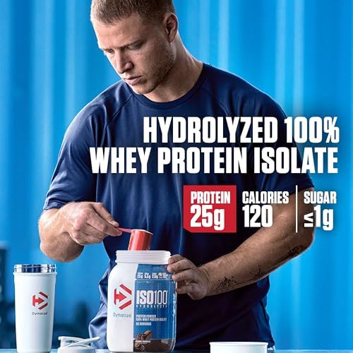 Dymatize ISO100 Hydrolyzed Protein Powder (Порошок), 100% Whey Isolate, 25g of Protein, 5.5g BCAAs, Gluten Free, Fast Absorbing, Easy Digesting, Gourmet Vanilla, 20 Servings (Порции) Dymatize