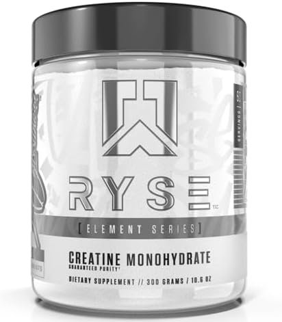 RYSE Up Supplements Element Series Creatine Monohydrate | Increase Lean Muscle Mass | Improve Strength & Power | Reduce Fatigue | Perform Better | 60 Servings (Порции) RYSE Up Supplements