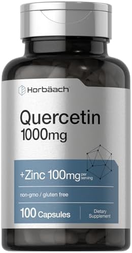 Horbäach Quercetin 1000mg Capsules (Капсулы) | with 100mg Zinc | 100 Count | Non-GMO, Gluten Free Supplement | High Potency Formula Horbäach