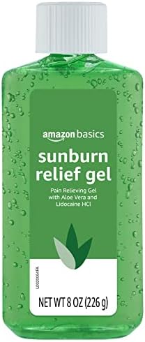 Amazon Basics Sunburn Relief Gel with Aloe Vera, 8 oz (Pack of 1) (Previously Solimo) Amazon Basics