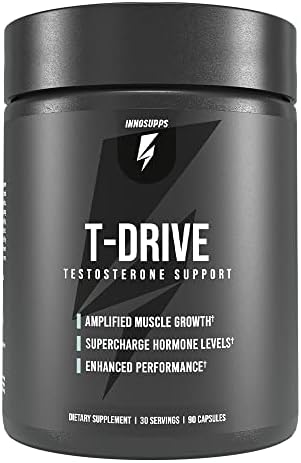 InnoSupps : T-Drive | Testosterone Booster | Amplify Muscle Growth | KSM-66 Ashwagandha, Boron, Fenugreek | 90 Capsules (Капсулы) InnoSupps