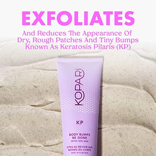 Kopari KP Body Bumps Be Gone Exfoliating Body Scrub with 10% AHA, to Smooth Skin, Reduce Bumps, Decongest Pores, Clarifying, Gently Exfoliate & Wash | 2 oz Kopari