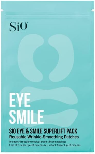 SiO Beauty Eye and Smile SuperLift - Eye & Lip Anti-Wrinkle Silicone Patches - Reduce Smile and Under Eye Wrinkles Overnight SiO