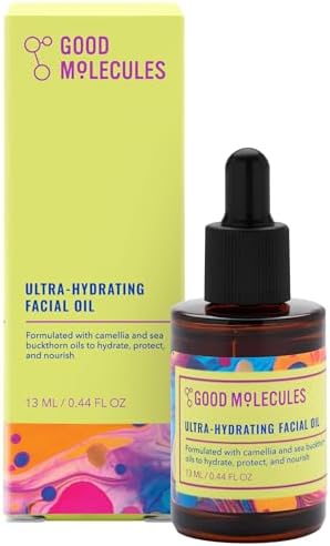 Good Molecules Ultra-Hydrating Facial Oil - Moisturizing, Facial Oil for Dewy Glow - Skincare for Face with Sea Buckthorn and Camellia Oil Good Molecules