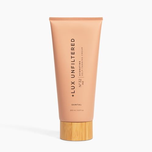 + Lux Unfiltered N°32 DEEP Gradual Self Tanning Cream in Santal, Hydrating Self Tanning Lotion, Gluten Free, Vegan + Cruelty Free Self Tanner, Luxurious Sunless Tanner Loaded with Antioxidants + Lux Unfiltered