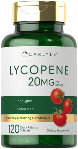 Carlyle Lycopene | 20mg | 120 Softgels (Мягкие капсулы) | Non-GMO & Gluten Free Supplement Carlyle