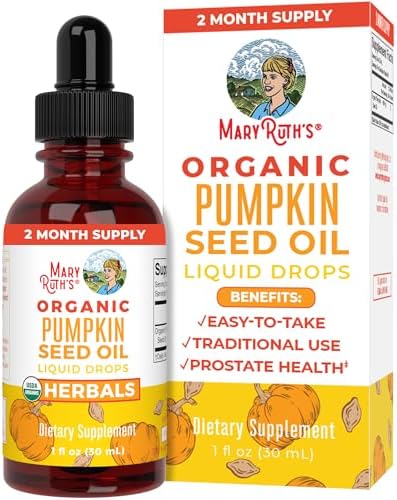 MaryRuth Organics Pumpkin Seed Oil Cold Pressed | 2 Month Supply | USDA Organic Pumpkin Seed Liquid Drops for Men and Women | Urinary Health in Men | Sugar Free | Vegan | Non-GMO | 60 Servings MaryRuth Organics