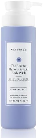 Naturium The Booster Hyaluronic Acid Body Wash, Hydrating & Moisturizing plus Minimizes Dryness, with Glycerin & Vitamin B5, 16.9 oz Naturium