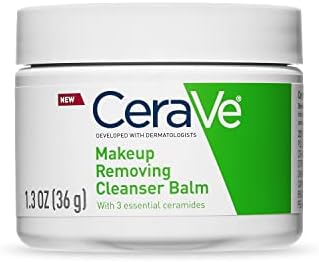 CeraVe Cleansing Balm for Sensitive Skin | Hydrating Makeup Remover with Ceramides and Plant-based Jojoba Oil for Face | Non-Comedogenic Fragrance Free Non-Greasy |1.3 Ounces CeraVe